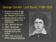 George Gordon, Lord Byron: 1788-1824