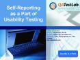 Self-Reporting as a Part of Usability Testing PowerPoint PPT Presentation
