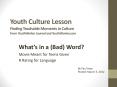 Youth Culture Lesson Finding Teachable Moments in Culture From YouthWorker Journal and YouthWorker.com PowerPoint PPT Presentation