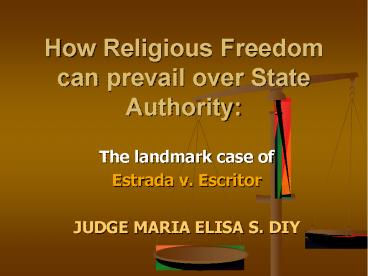 How Religious Freedom can prevail over State Authority: