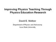 Improving Physics Teaching Through Physics Education Research