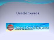 Printer's Parts and Equipments