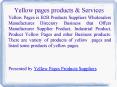 Yellow Pages Manufacturer Supplier Products PowerPoint PPT Presentation