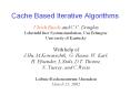 Cache Based Iterative Algorithms PowerPoint PPT Presentation