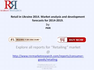 “Ukraine Retail” Market analysis and forecasts for 2014-2019
