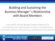 Building and Sustaining the Business Manager