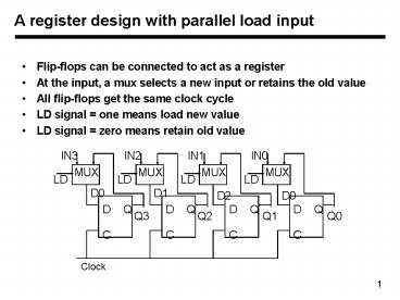 Flip-flops can be connected to act as a register
