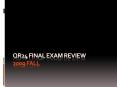 Qr24 Final Exam Review 2009 Fall PowerPoint PPT Presentation