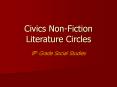 Civics Non-Fiction Literature Circles PowerPoint PPT Presentation
