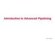 Introduction to Advanced Pipelining