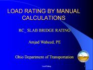 LOAD RATING BY MANUAL CALCULATIONS