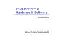 WSN Platforms: Hardware PowerPoint PPT Presentation