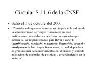 Circular S-11.6 de la CNSF