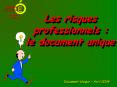 Les risques professionnels : le document unique PowerPoint PPT Presentation