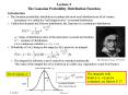 Lecture 3 The Gaussian Probability Distribution Function PowerPoint PPT Presentation