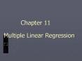Chapter 11  Multiple Linear Regression PowerPoint PPT Presentation