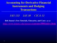 FAS 133   IAS 30   CICA 13