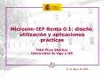 Microsim-IEF Renta 0.1: dise PowerPoint PPT Presentation