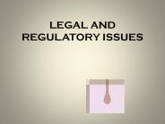 LEGAL AND REGULATORY ISSUES