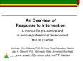An Overview of Response to Intervention PowerPoint PPT Presentation