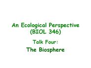 An Ecological Perspective (BIOL 346)