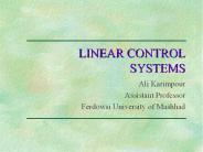 LINEAR CONTROL SYSTEMS