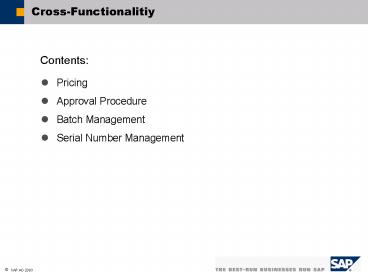 Cross-Functionalitiy