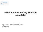 SEPA a podnikatelsk