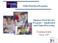 Summer Food Service  Program  PowerPoint PPT Presentation