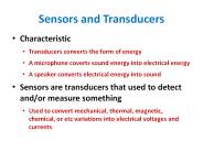 Sensors and Transducers