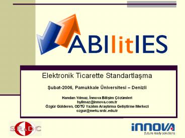 Elektronik Ticarette Standartlasma