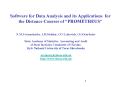 Software for Data Analysis and its Applications for the Distance Courses of  PowerPoint PPT Presentation
