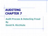 AUDITING CHAPTER 7