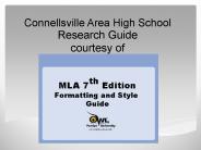 Connellsville Area High School Research Guide courtesy of