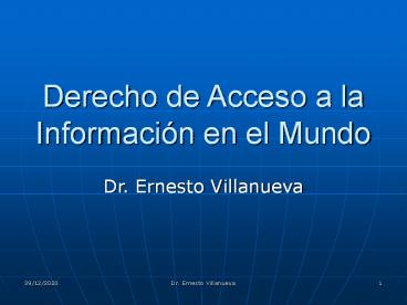 Derecho de Acceso a la Informaci