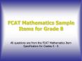 FCAT Mathematics Sample Items for Grade 8 PowerPoint PPT Presentation