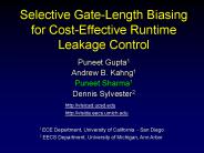 Selective Gate-Length Biasing for Cost-Effective Runtime Leakage Control