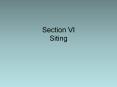 Section VI Siting PowerPoint PPT Presentation