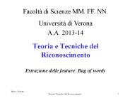 Teoria e Tecniche del Riconoscimento