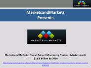 Global Patient Monitoring Systems Market 2016
