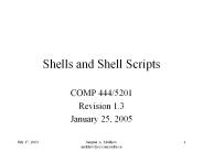 Shells and Shell Scripts