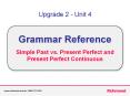 Simple Past vs. Present Perfect and Present Perfect Continuous PowerPoint PPT Presentation