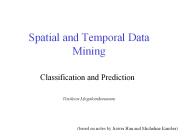 Spatial and Temporal Data Mining