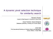 A dynamic pivot selection technique for similarity search