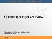 Operating Budget Overview
