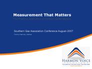 Measurement That Matters