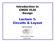 Introduction to CMOS VLSI Design Lecture 1: Circuits