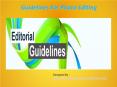 Guidelines For Photo Editing PowerPoint PPT Presentation