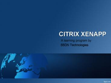 Authorized Citrix XenApp Training Institute