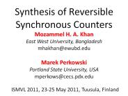 Synthesis of Reversible Synchronous Counters